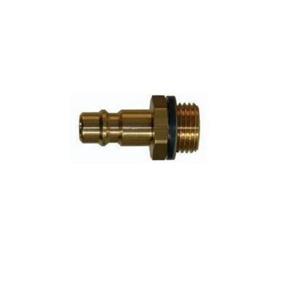 RECTUS BRASS COUPLER M5 TUBE MALE STRAIGHT-THRU PLUG